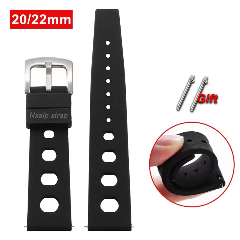 Rubber Strap Diver - Tali Jam Tangan Silikon Tropis 20Mm