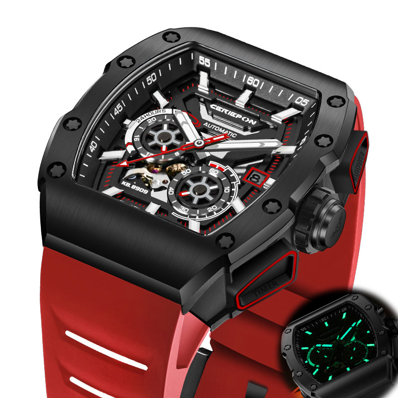 Rubber Strap Diver - CERIEPON Jam Tangan Otomatis Pria Bentuk