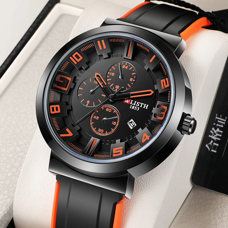 Leather Watch Band Men - WLISTH Jam Tangan Pria Retro Jam