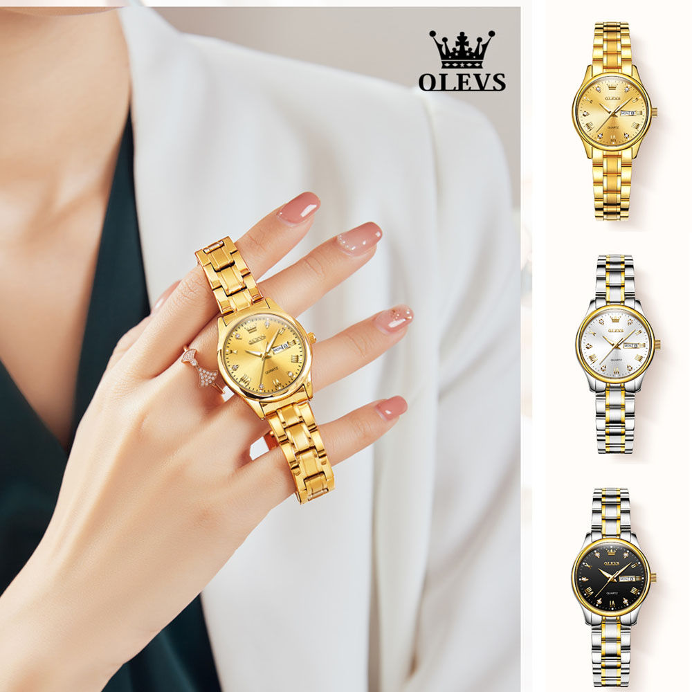 OLEVS jam tangan wanita merek  - Stainless Bracelet Diver ulasan dan harga