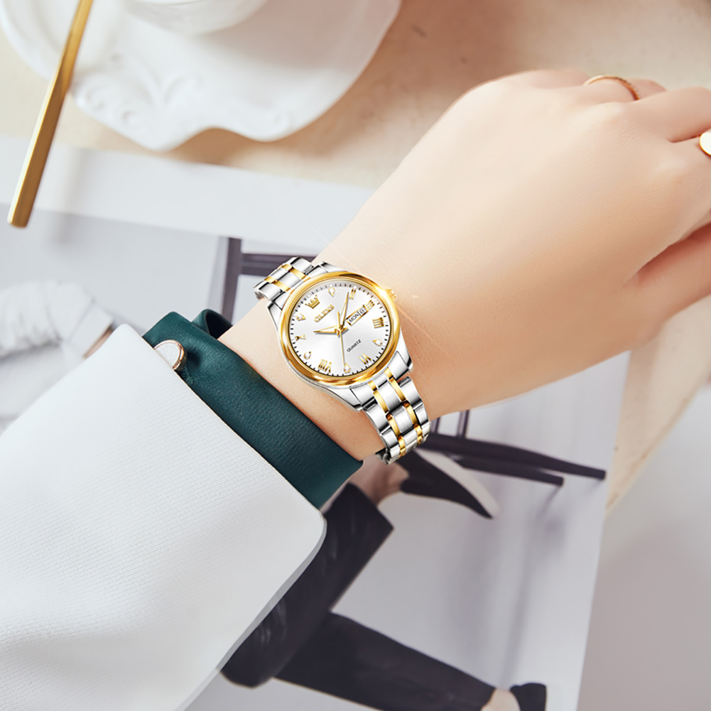 OLEVS jam tangan wanita merek  - Stainless Bracelet Diver ulasan dan harga