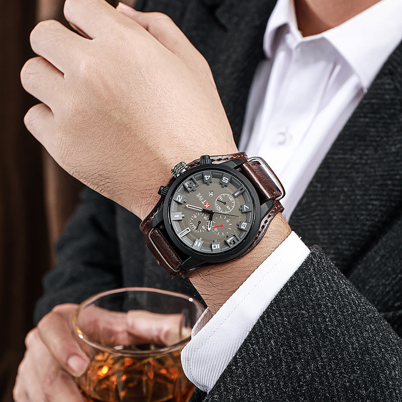 Jam Tangan Pria Retro Jam Tang - Leather Watch Band Men ulasan dan harga