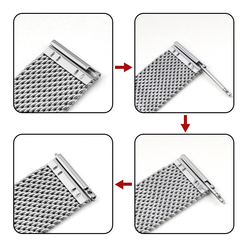 18mm 20mm 22mm 24mm Tali Pengg - Mesh Strap Metal ulasan dan harga